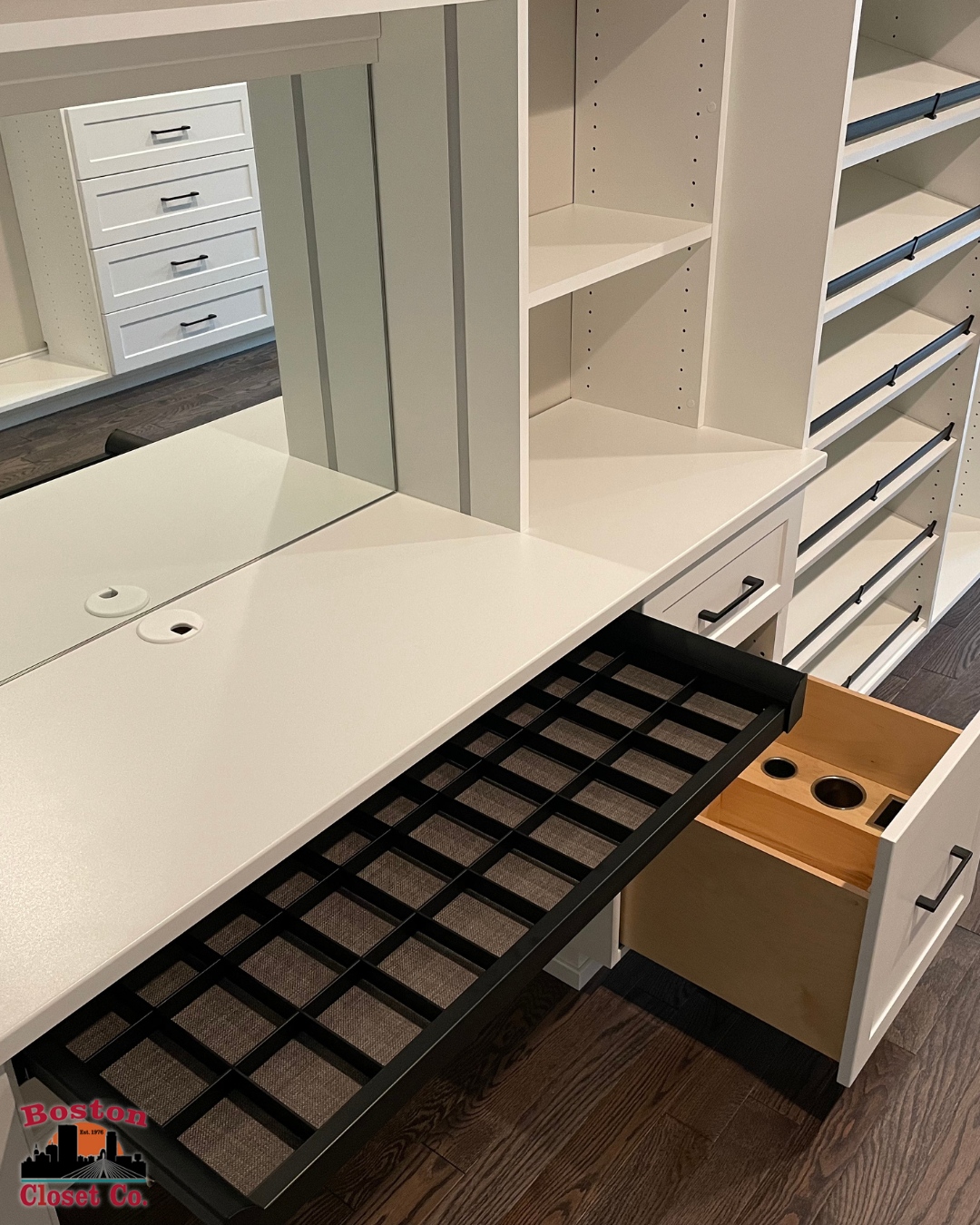 Turn your closet into a space you love spending time in. A built-in vanity creates a functional setup with organized storage for jewelry, hair tools, and everyday essentials.
Contact us today for a free consultation!
💡youtube.com/@bostonclosetco
💻 Link in bio.
📍229 Lowell Street, Somerville, MA 02144
#bostoncloset #customclosets #closetorganization #storagesolutions #closetmakeover